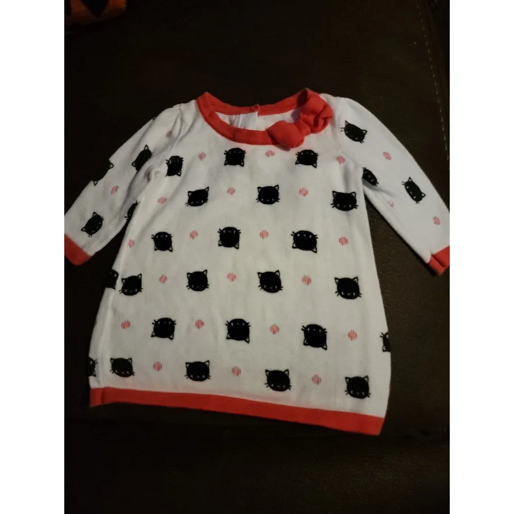 Gymboree layette line circus star cat‎ dress size 0 3 months